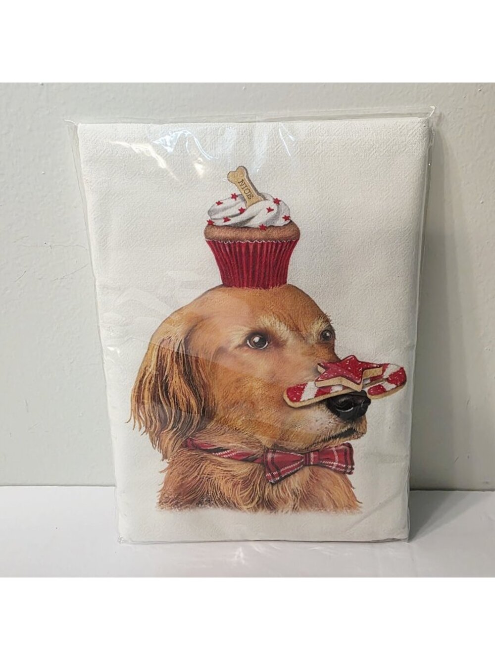 Mary-Lake Tompson Golden Retriever Flour Sack Kitchen Towel 30 x 30 Cupcake Star